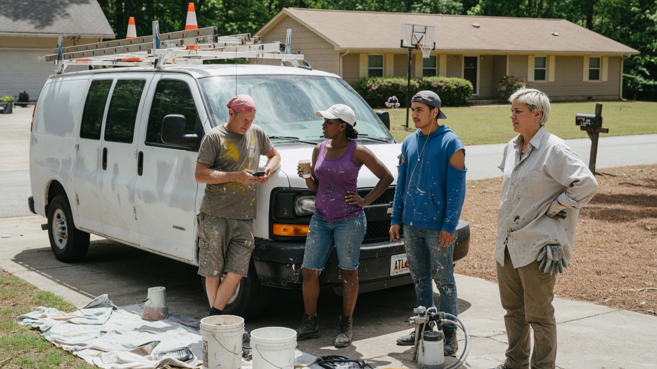 Red Clay crew working an exterior